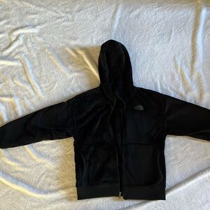 North Face Size 12 Girls’ Osito Full-Zip Hoodie Black with Hood